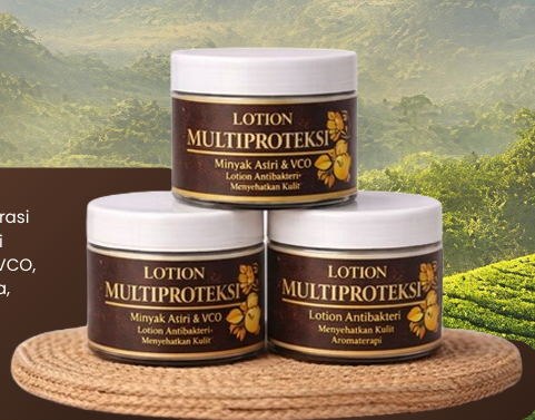 Lotion Multi-Proteksi Berbasis Minyak Atsiri dan VCO untuk Kesehatan Kulit tropis